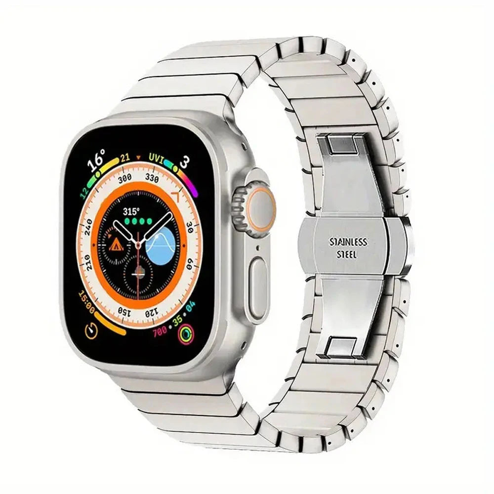 Titanium Strap For Apple watch Band 40 46 42 44 45 49mm Stainless Steel Wristband Strap For iWatch Series 10/9/8/7/6/5/4 Ultra